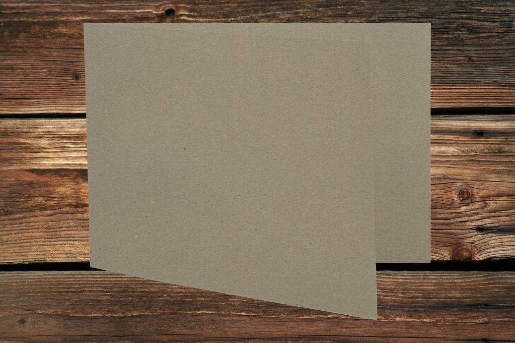 Klappkarten 105x150/300 mm langdoppelt Recycling Kraft Naturgrau 290 g/qm